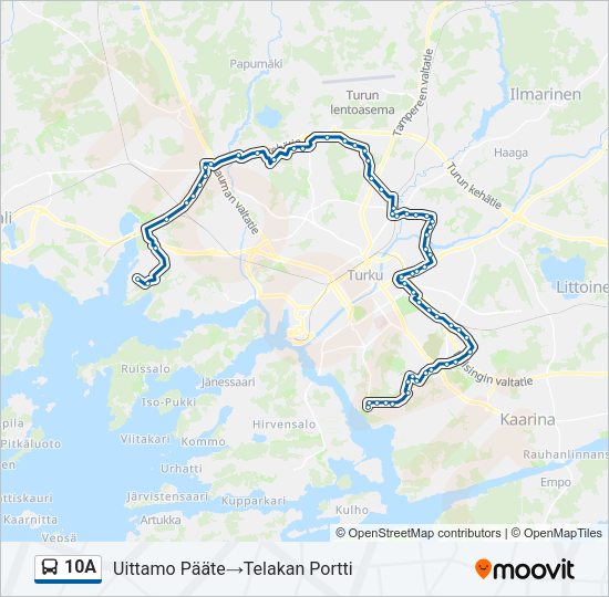 10A Bus Line Map
