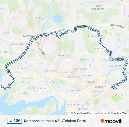 10A Bus Line Map