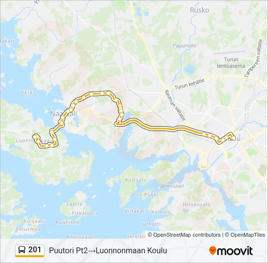 201 Bus Line Map