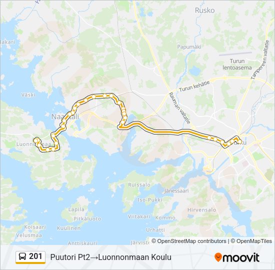201 Bus Line Map