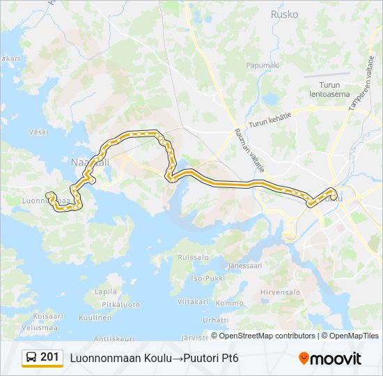201 Bus Line Map