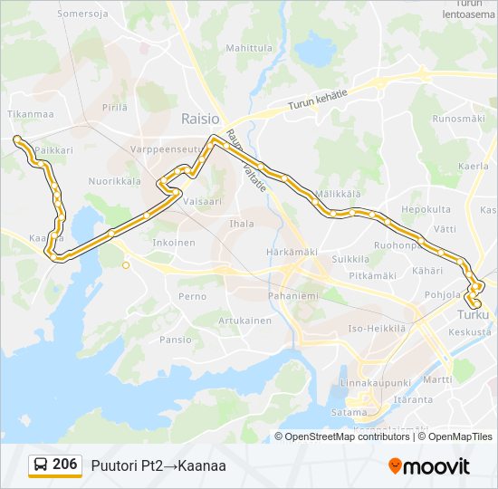 206 Bus Line Map