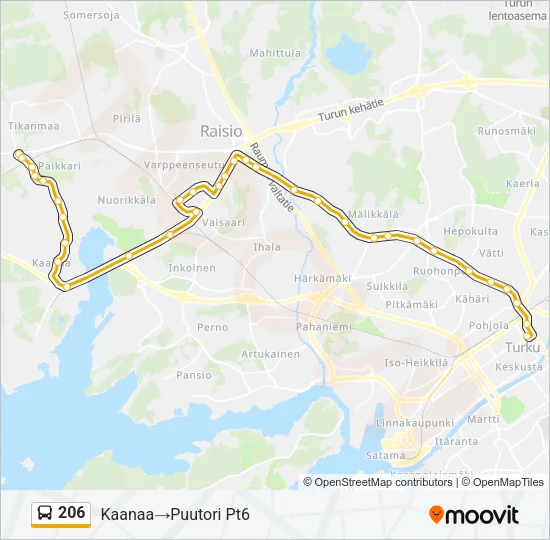 206 Bus Line Map