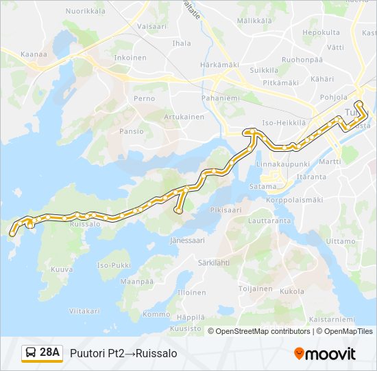 28A Bus Line Map