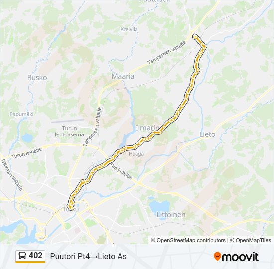 402 Bus Line Map