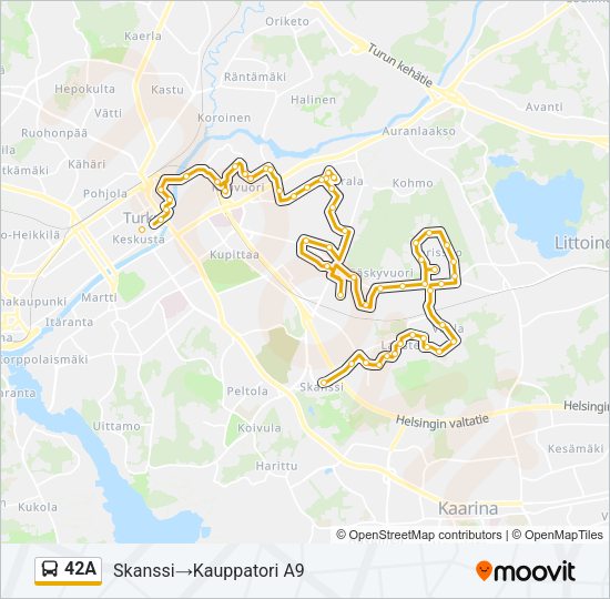 42A Bus Line Map