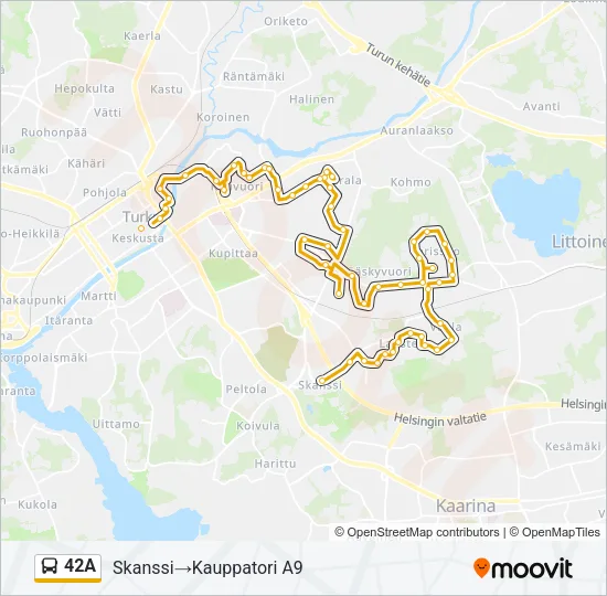 42A Bus Line Map