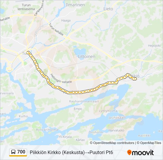 700 Bus Line Map