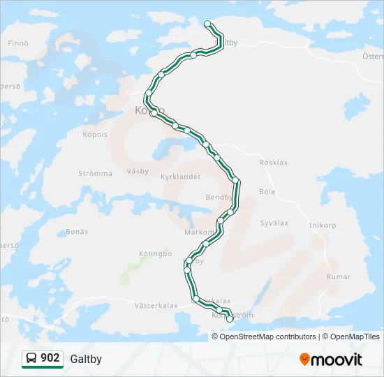 902 Bus Line Map
