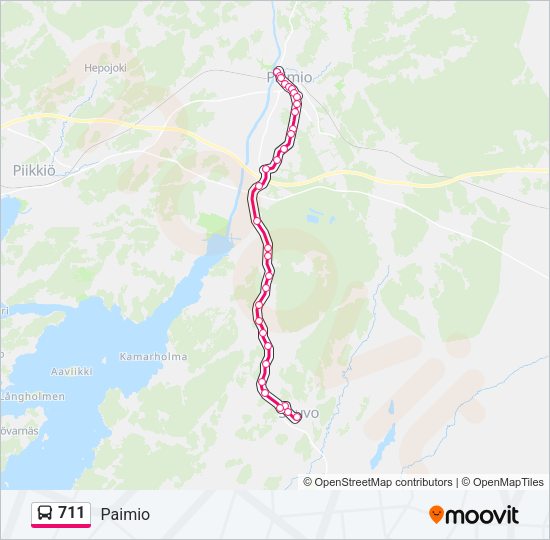 711 Bus Line Map