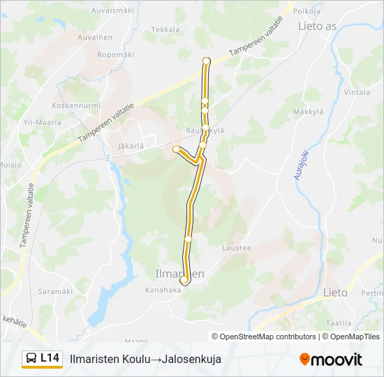 L14 Bus Line Map