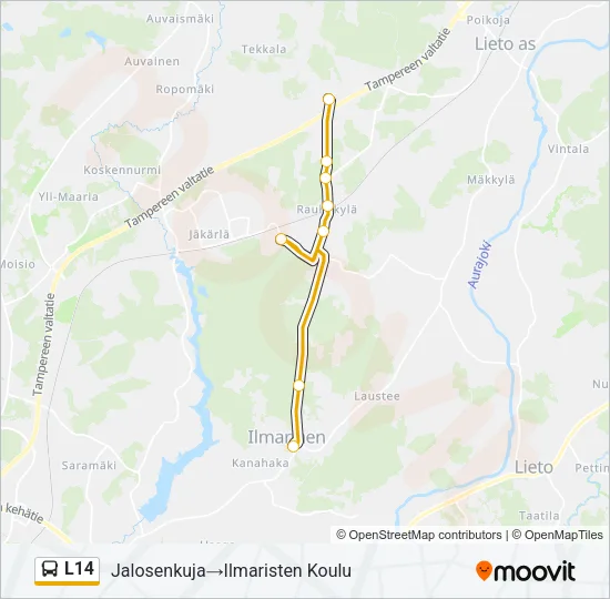 L14 Bus Line Map