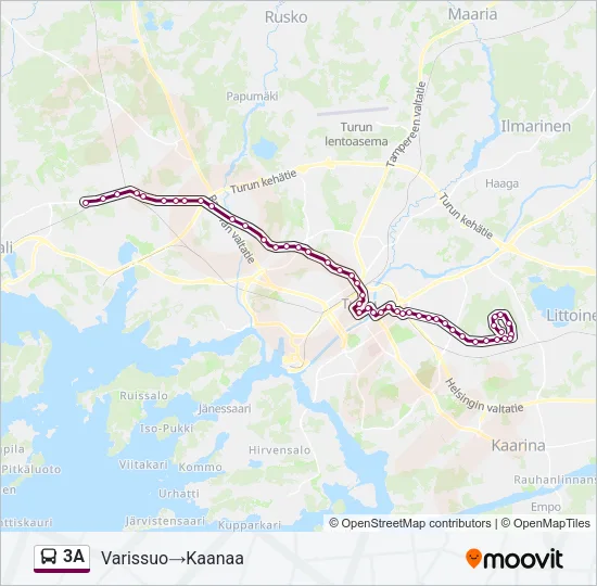 3A Bus Line Map