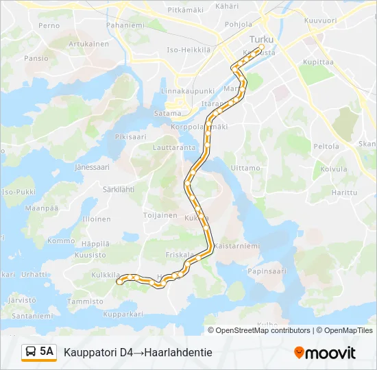 5A Bus Line Map