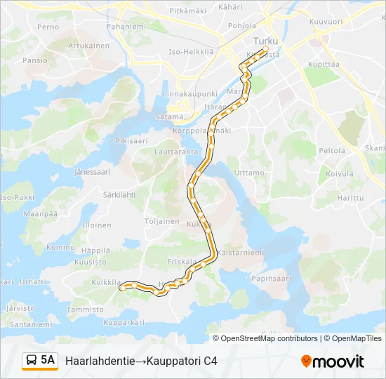 5A Bus Line Map