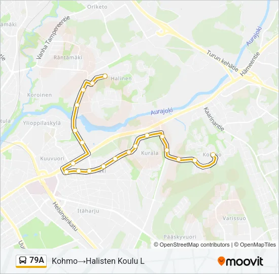 79A Bus Line Map