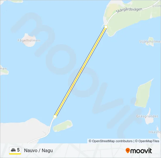 5 Ferry Line Map
