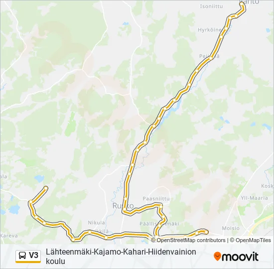 V3 Bus Line Map
