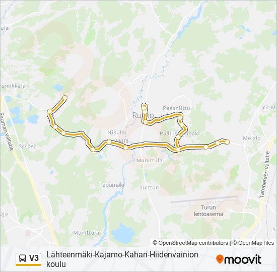 V3 Bus Line Map