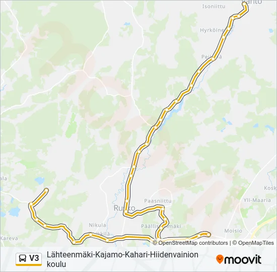 V3 Bus Line Map