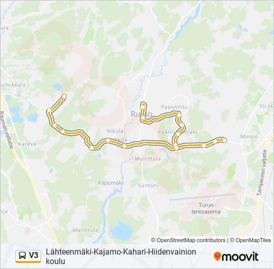 V3 Bus Line Map