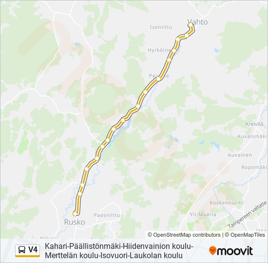 V4 bus Line Map