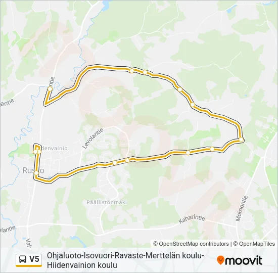V5 Bus Line Map