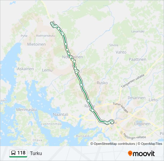 118 Bus Line Map
