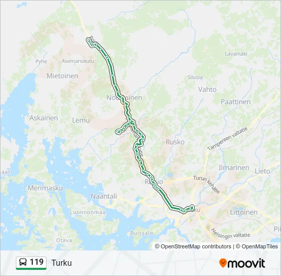 119 Bus Line Map