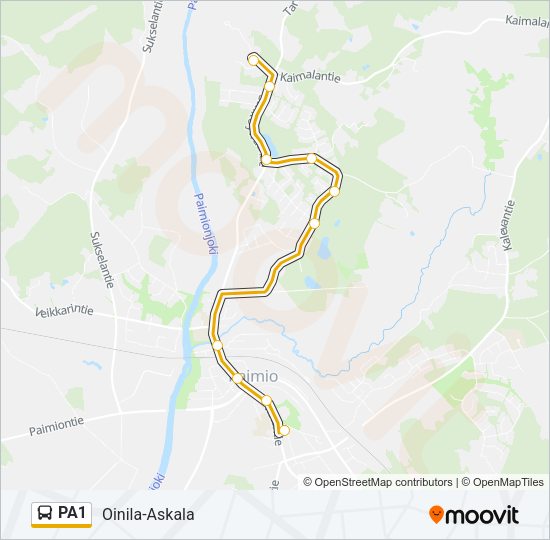 PA1 Bus Line Map