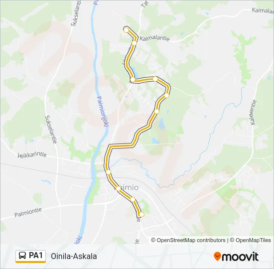 PA1 Bus Line Map