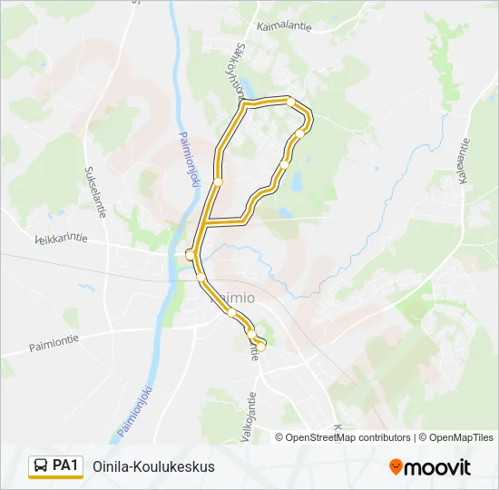 PA1 Bus Line Map