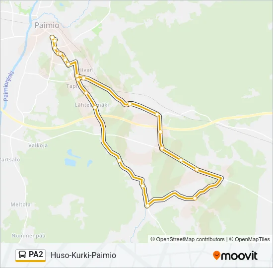 PA2 Bus Line Map