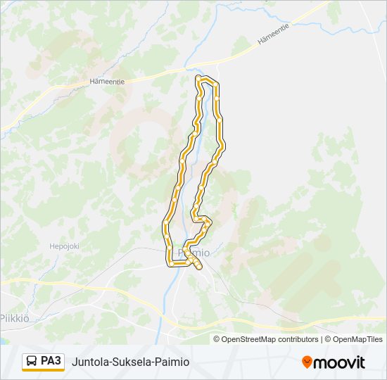 PA3 bus Line Map