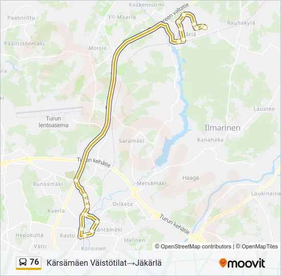 76 Bus Line Map