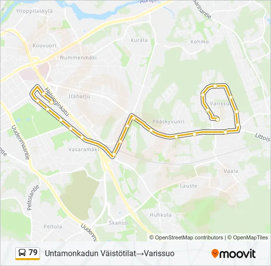 79 Bus Line Map