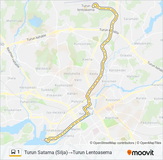 1 Bus Line Map