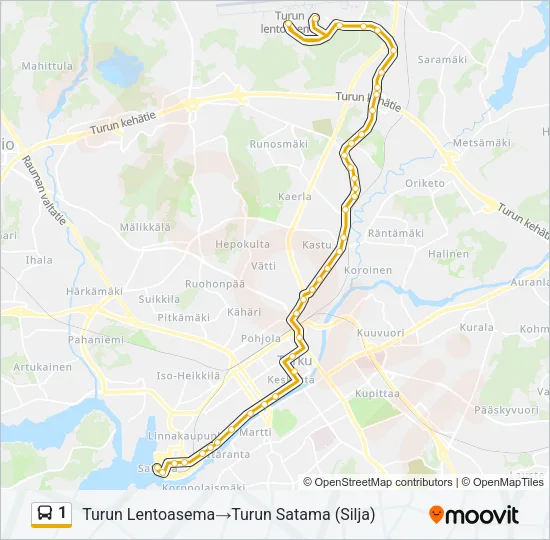 1 Bus Line Map