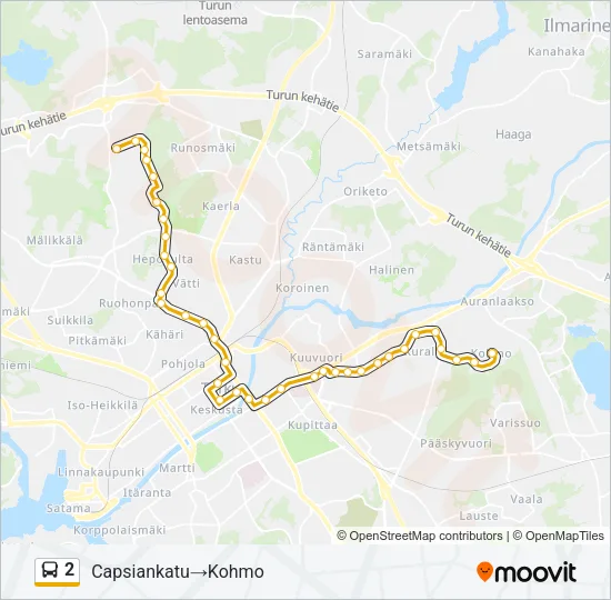 2 Bus Line Map