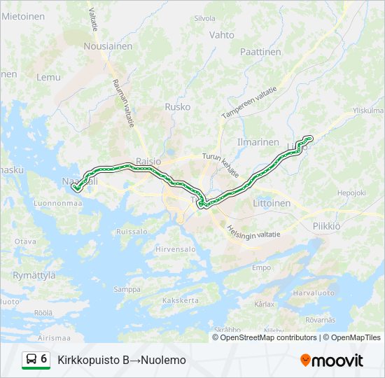 6 Bus Line Map