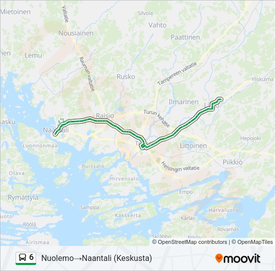 6 Bus Line Map
