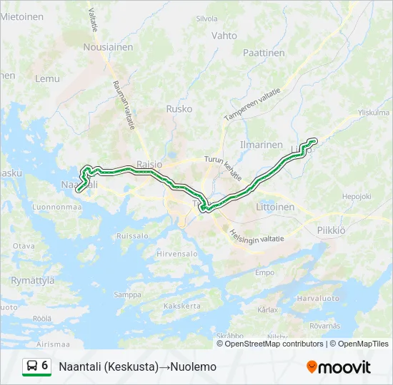 6 Bus Line Map