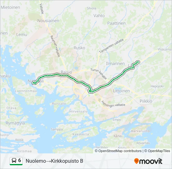 6 Bus Line Map