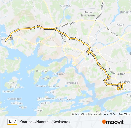 7 Bus Line Map