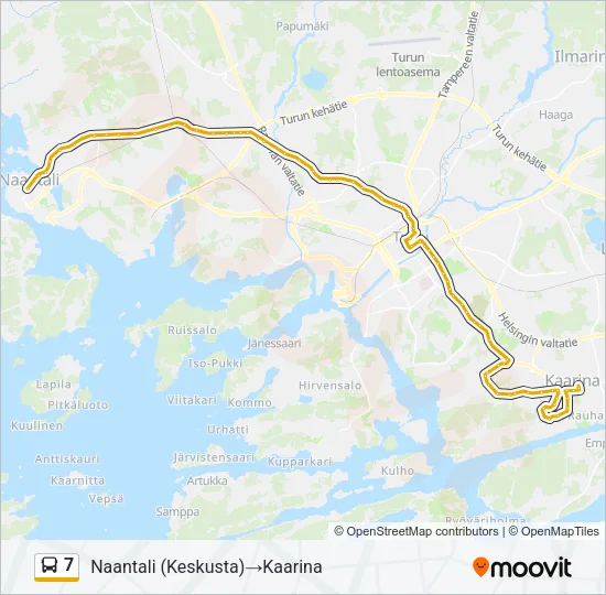 7 Bus Line Map