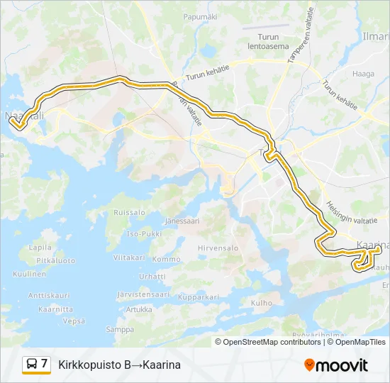 7 Bus Line Map