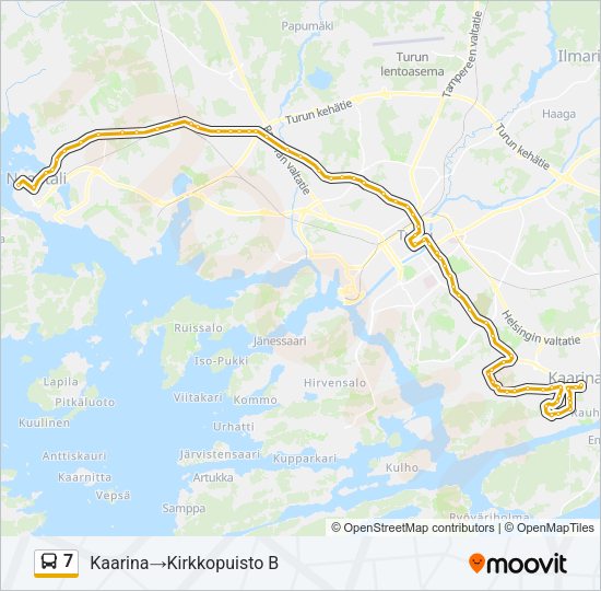 7 Bus Line Map