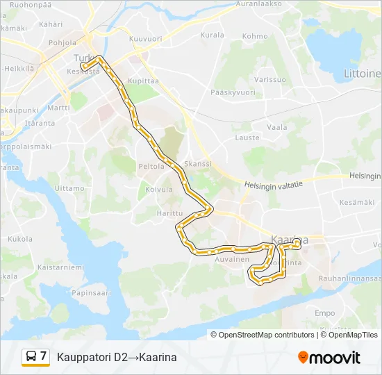 7 Bus Line Map