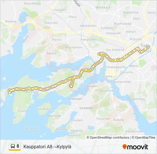 8 Bus Line Map