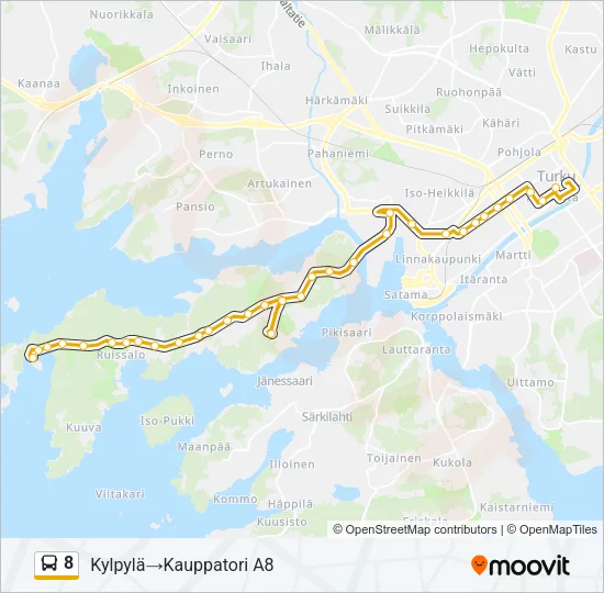 8 Bus Line Map
